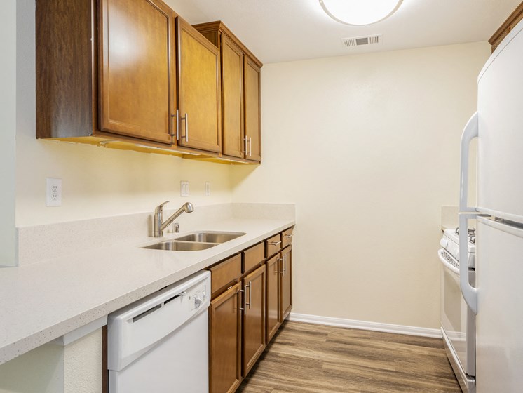 Parkside Villas kitchen countertop and sink